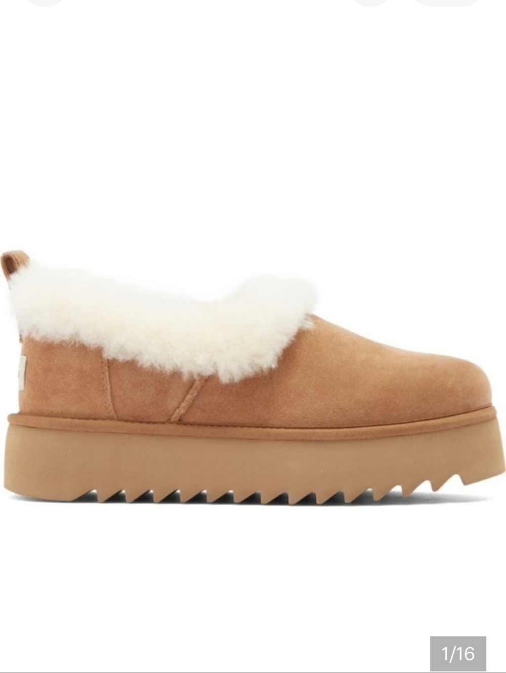 Ugg Nita Suede Shoe Sherpa Shearling Designer Slip On Slide Fut Wool Sherpa #26